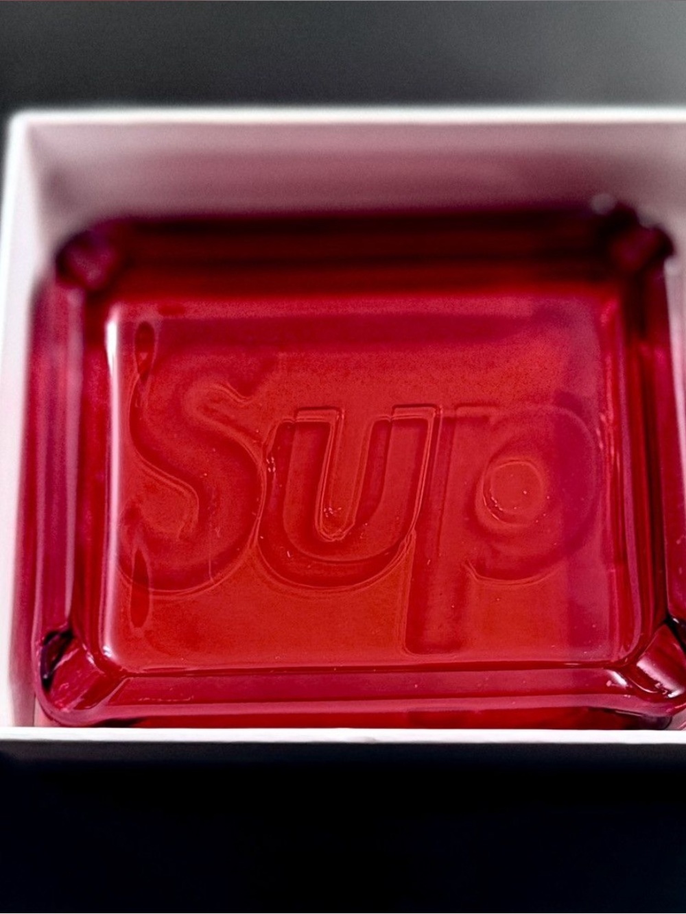 Supreme Embossed Glass Ashtray